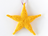 Hands Occupied Knit Star Ornament